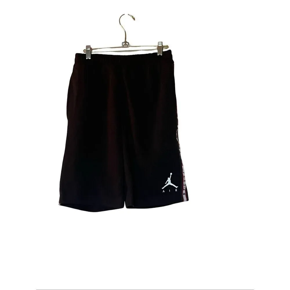 New Air Jordan Mens Black Standard Fit HBR Jumpman Fleece Shorts Size Small